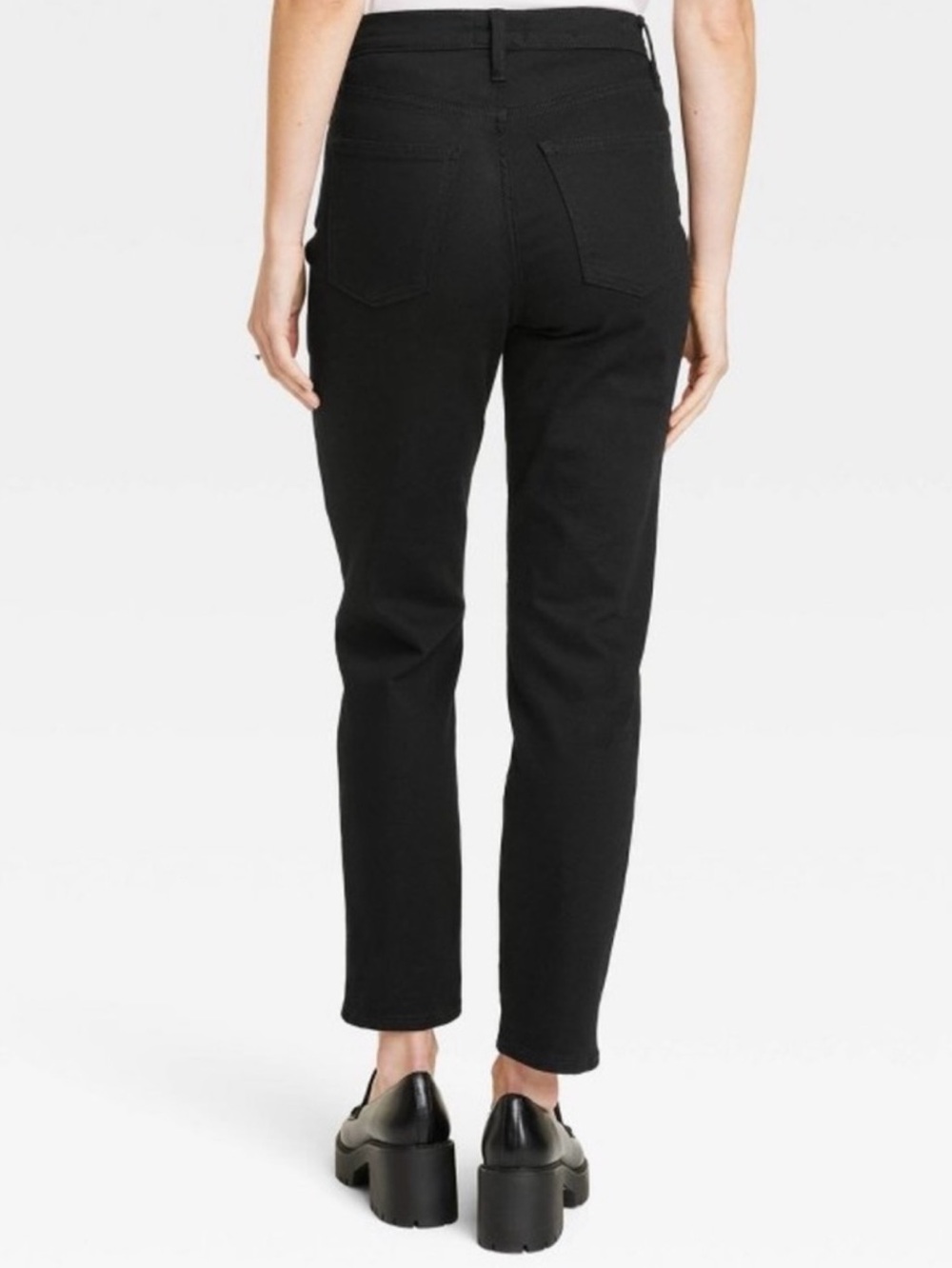 Universal Thread Black High-Rise Slim Straight Denim Pants - Picture 2 of 13